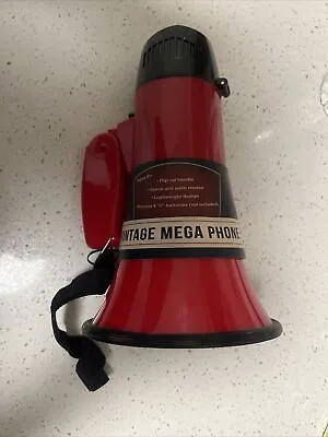 Vintage Megaphone Microphone 9in. Fire Red • $25