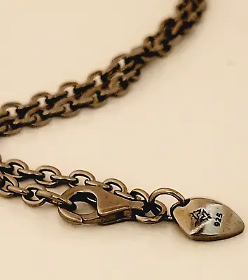 925 Oxidized Oval Cable Chain 31 Inches • $84.99