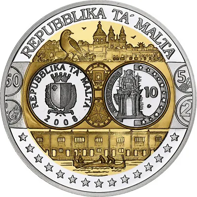 [#1162657] Malta Medal Euro Europa Politics FDC MS Sil Ver • $24.70