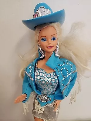 Vintage Mattel 1993 Western Stampin Barbie Doll  WITH Original Clothes • $22.95