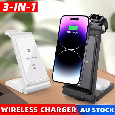 3 In 1 Foldable Wireless Charger Fast Charging Station For Samsung Watch Buds 2 • $28.25