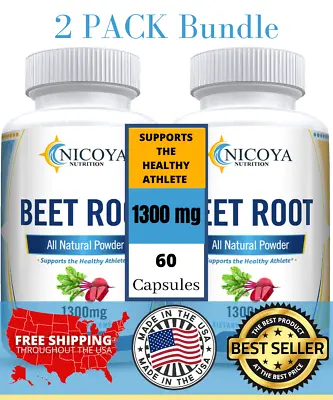 Beet Root Capsule Nitric Oxide-Healthy Circulation Stamina Pre Workout  2 Pack • $23.40