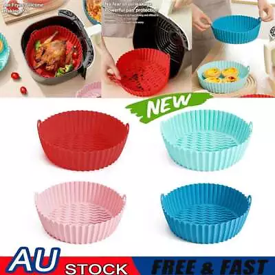 Air Fryer Silicone Pot Mat Oven Pan Reusable Tray Kitchen Baking Accessories AU • $12.56