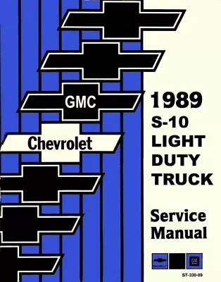 1989 Chevrolet GMC S-10 Blazer Truck Shop Service Repair Manual Book Guide OEM • $99.99