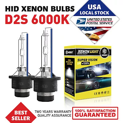 Set Of 2 D2S 6000K White HID Xenon Headlight Light Bulbs OEM Replacement Philips • $16.99