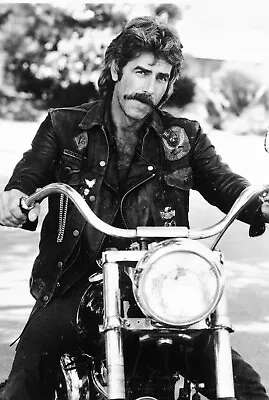 KC64-81 SAM ELLIOTT Vintage 8x 10  Photo + Negative ON MOTORCYCLE IN  MASK  1985 • $9.99