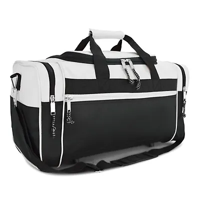 21  Blank Duffle Bag Sports Travel Luggage Gym Gear Bag In White • $24.99