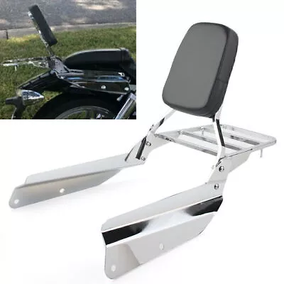 Chrome Sissy Bar Backrest +Luggage Rack For Honda VTX 1300C 1800C 1800F 2005-11 • $162.75