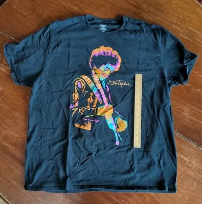 Jimi Hendrix Shirt Mens XXL Black Crew Neck Graphic Tee Concert Tour Music • $5.99