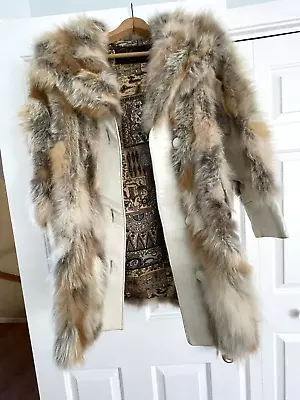 Vintage Fox Fur & Leather Coat-Repair/Repurpose • $25