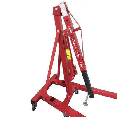 Professional 2 TON Red Engine Motor Hoist Cherry Picker Shop Crane Lift Foldable • $238.63