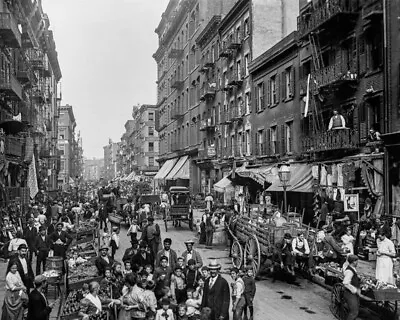 Vintage 8x10 Photo Of Mulberry Street New York City.  Free Shipping!! • $6.99