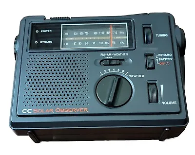 C Crane CC Solar Observer Emergency AM/FM Radio With NOAA Weather And Flashlight • $39.99