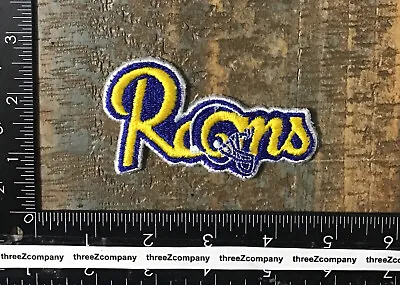 Vintage Los Angeles Rams NFL Football Team Helmet Script Logo Iron-On Patch • $6.40