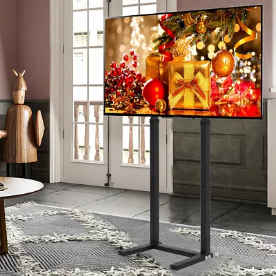 32-65  TV Floor Stand Mounts Ultra Slim Height Adjustable Entertainment Bracket • $59.93