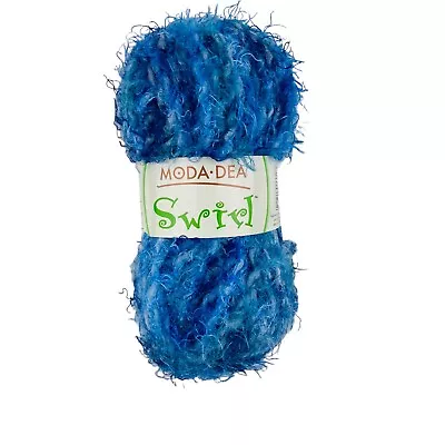 Moda Dea Swirl Yarn SEASIDE Blue 3862 Ombre 1.76 Oz 62 Yds Nylon Wool Acrylic • $6.95
