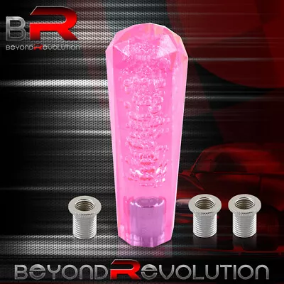 150mm Diamond Bubble Shift Knob Automatic Manual Transmission Shifter Neon Pink • $19.99