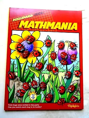 Puzzlemania + Math = Mathmania-Highlights 1999 Highlights For Children Paperback • $9