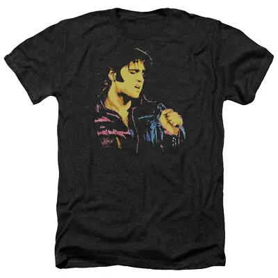 ELVIS PRESLEY NEON ELVIS Licensed Adult Men's Heather Band Tee Shirt SM-3XL • $24.95