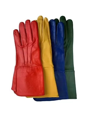 Men's Leather Long Cuff Gauntlets Medieval Renaissance Cosplay Valentine's Gift • $29.99