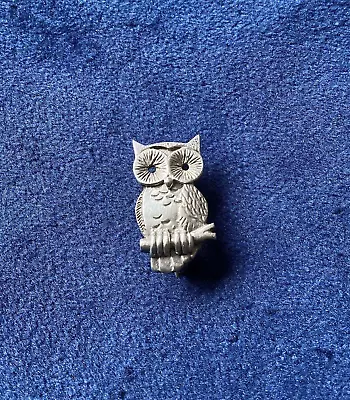 Rare Vintage Ola Gorie Scottish Orkney Sterling Silver Petite Owl Brooch / Pin • £47