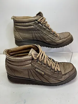 Mephisto EUC Leather Taupe Brown Rainbow Laurie Lace Up Mid Boots Womans Size 6 • $44.95