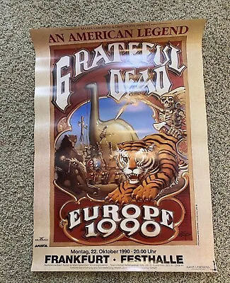 $99.95 • Buy 1990 Vintage Frankfurt Grateful Dead Vintage 23.5”X 33” Europe Concert Poster