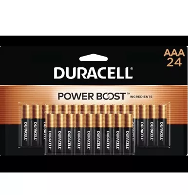 24 Duracell Coppertop AAA Alkaline Batteries • $13.50