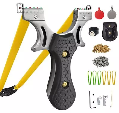 RCZZSUWE Slingshot - Stainless Steel Hunting Sling Shot Set • $26.68