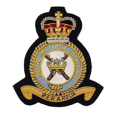 RAF Regiment Bullion Wire Blazer Badge R2055 • £9.98