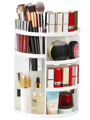 Syntus 360 Rotating Makeup Organizer DIY Adjustable Bathroom Makeup Carousel Sp • $28.57