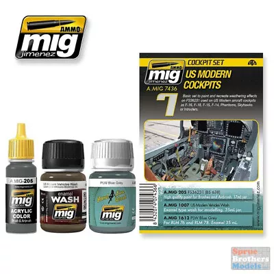 AMM7436 AMMO By Mig - Cockpit Set: US Modern Cockpits • $21.49