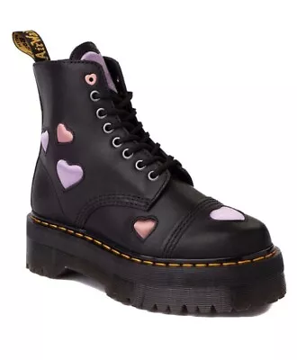 NEW Sz 9 US Women Dr. Martens Women's Sinclair Heart LIMITED Quad Platform Black • $178.95