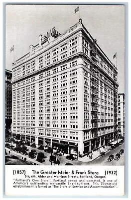 Portland Oregon Postcard Greater Meier Frank Store Morrison Streets 1910 Vintage • $8.42