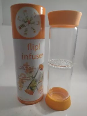 Water Bottle Artland Glass Tea Fruit Flip Infuser Orange  20oz • $17.96