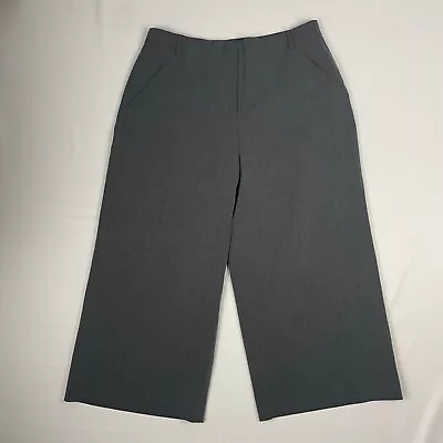 Vince Camuto Women Gray High Rise Side Zip Straight Leg Capri Pants Size 8 • $19.98