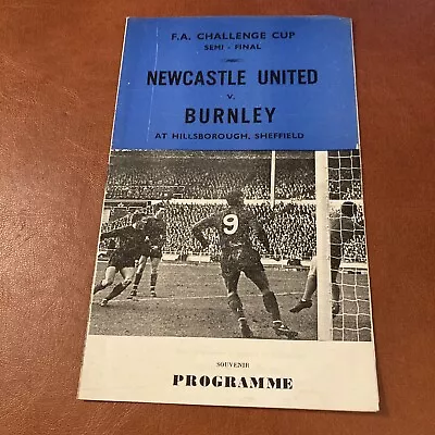 PIRATE .. FA CUP SEMI FINAL 1974 Programme Burnley V Newcastle United  NICHOLLS • £7