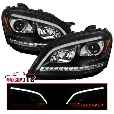 Black Projector Headlights Fits 2006-2008 Mercedes W164 ML350 ML500 LED Strip • $347.49