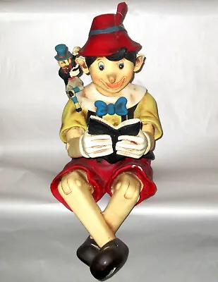 $295 • Buy Vintage 22  Resin Store Display Ledge Sitter Pinocchio W Jiminy Cricket Figure