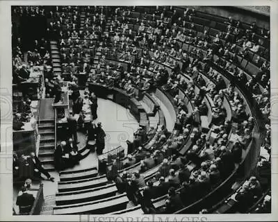 1957 Press Photo Guy Mollet Speaks To French National Assembly Paris • $16.99