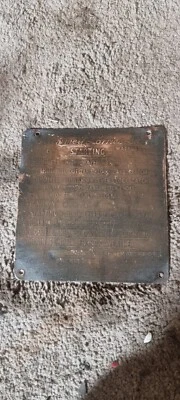 £18.45 • Buy WW2 RAF SCAMMELL LORRIES FIRE PUMP CHASSIS PLATE Only