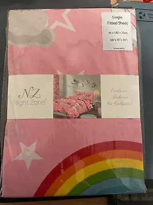 Duvet Cover & Pillowcase Set Magic Unicorn Fairy Princess Girls Kids Bed Bedding • £10.99