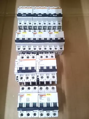 Merlin Gerin 3 Pole Circuit Breakers Lot Of 10 Various Types See Description • $250