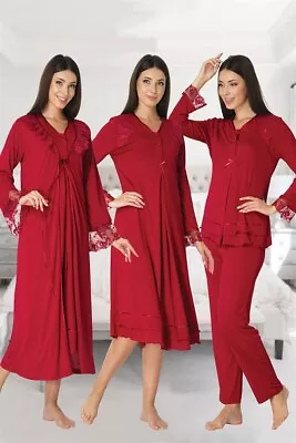 £82.10 • Buy LohusaHamile 2426 Maternity Pajamas Labor Nursing Delivery Hospital Gown Wt Robe