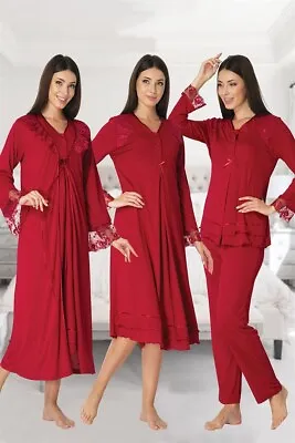 LohusaHamile 2426 Maternity Pajamas Labor Nursing Delivery Hospital Gown Wt Robe • £80.65