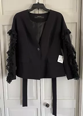 Zara Women’s Black Belted Jacket Size S • $59