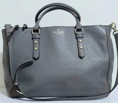 Kate Spade Grey Leather Large Crossbody Satchel Bag  • £65