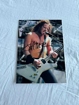 James Hetfield Metallica Autographed Signed Photo & Coa • £57.01