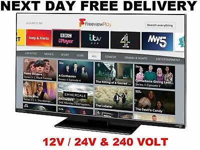 NEW AVTEX 19.5 FULL HD WIFI TV 12v 24v-240 Volt 12 DC MOTORHOME CARAVAN LORRY TV • £426.99