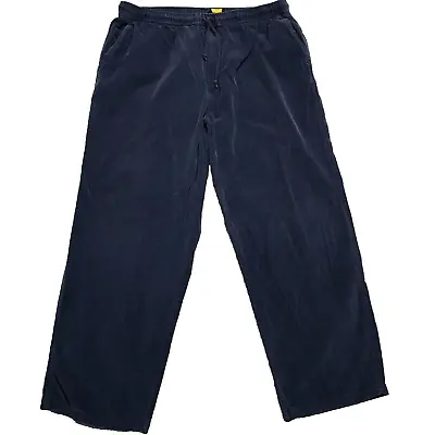 Vtg Eddie Bauer EBTEK Baggy Pull-On Corduroy Pant Men Size XL Navy Elastic Waist • $29.99